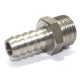 SS Hose Nipple Hex Adapter Male Heavy Stainless Steel 316.